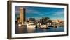 Panoramic view of Baltimore Inner Harbour, Maryland-null-Framed Photographic Print