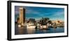 Panoramic view of Baltimore Inner Harbour, Maryland-null-Framed Photographic Print