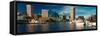 Panoramic view of Baltimore Inner Harbour, Maryland-null-Framed Stretched Canvas