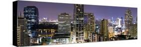 Panoramic View of Bangkok at Night from Rembrandt Hotel and Towers-Lee Frost-Stretched Canvas