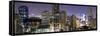 Panoramic View of Bangkok at Night from Rembrandt Hotel and Towers-Lee Frost-Framed Stretched Canvas