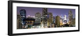 Panoramic View of Bangkok at Night from Rembrandt Hotel and Towers-Lee Frost-Framed Photographic Print