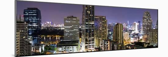 Panoramic View of Bangkok at Night from Rembrandt Hotel and Towers-Lee Frost-Mounted Photographic Print