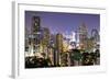 Panoramic View of Bangkok at Night from Rembrandt Hotel and Towers-Lee Frost-Framed Photographic Print