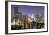 Panoramic View of Bangkok at Night from Rembrandt Hotel and Towers-Lee Frost-Framed Photographic Print