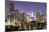 Panoramic View of Bangkok at Night from Rembrandt Hotel and Towers-Lee Frost-Mounted Photographic Print