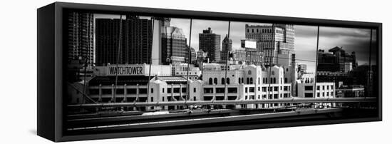 Panoramic View of Brooklyn Bridge of the Watchtower Building-Philippe Hugonnard-Framed Stretched Canvas