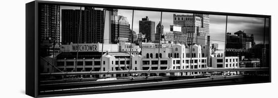 Panoramic View of Brooklyn Bridge of the Watchtower Building-Philippe Hugonnard-Framed Stretched Canvas