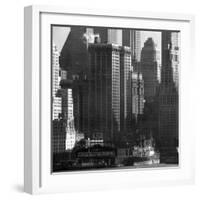 Panoramic View of Buildings in Lower Manhattan Taken from the New Jersey Banks of the Hudson River-Andreas Feininger-Framed Photographic Print