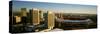 Panoramic view of Busch Stadium and St. Louis, MO skyline at sunset-null-Stretched Canvas