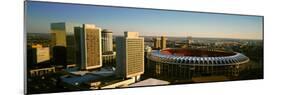Panoramic view of Busch Stadium and St. Louis, MO skyline at sunset-null-Mounted Photographic Print