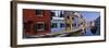 Panoramic View of Canal, Colourful Houses and Reflections, Burano, Venice, Veneto, Italy, Europe-Lee Frost-Framed Photographic Print