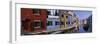 Panoramic View of Canal, Colourful Houses and Reflections, Burano, Venice, Veneto, Italy, Europe-Lee Frost-Framed Photographic Print