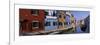 Panoramic View of Canal, Colourful Houses and Reflections, Burano, Venice, Veneto, Italy, Europe-Lee Frost-Framed Photographic Print