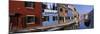 Panoramic View of Canal, Colourful Houses and Reflections, Burano, Venice, Veneto, Italy, Europe-Lee Frost-Mounted Photographic Print