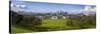 Panoramic View of Canary Wharf, the Millennium Dome, and City of London-Charlie Harding-Stretched Canvas