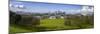 Panoramic View of Canary Wharf, the Millennium Dome, and City of London-Charlie Harding-Mounted Premium Photographic Print