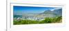 Panoramic view of Cape Town and Table Bay, view of harbor from Table Mountain, South Africa-null-Framed Photographic Print