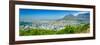 Panoramic view of Cape Town and Table Bay, view of harbor from Table Mountain, South Africa-null-Framed Photographic Print