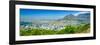 Panoramic view of Cape Town and Table Bay, view of harbor from Table Mountain, South Africa-null-Framed Photographic Print