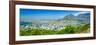 Panoramic view of Cape Town and Table Bay, view of harbor from Table Mountain, South Africa-null-Framed Photographic Print