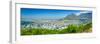 Panoramic view of Cape Town and Table Bay, view of harbor from Table Mountain, South Africa-null-Framed Photographic Print