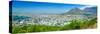 Panoramic view of Cape Town and Table Bay, view of harbor from Table Mountain, South Africa-null-Stretched Canvas