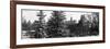 Panoramic View of Central Park with a Squirrel running around on the Snow-Philippe Hugonnard-Framed Photographic Print