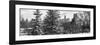 Panoramic View of Central Park with a Squirrel running around on the Snow-Philippe Hugonnard-Framed Photographic Print