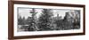 Panoramic View of Central Park with a Squirrel running around on the Snow-Philippe Hugonnard-Framed Photographic Print