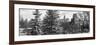 Panoramic View of Central Park with a Squirrel running around on the Snow-Philippe Hugonnard-Framed Photographic Print