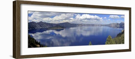 Panoramic View of Crater Lake, Oregon, USA-Mark Taylor-Framed Photographic Print