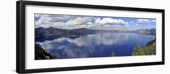 Panoramic View of Crater Lake, Oregon, USA-Mark Taylor-Framed Photographic Print