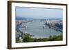 Panoramic View of Danube River and the Buda and Pest Sides of the City from the Citadel-Kimberly Walker-Framed Photographic Print