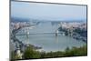 Panoramic View of Danube River and the Buda and Pest Sides of the City from the Citadel-Kimberly Walker-Mounted Premium Photographic Print