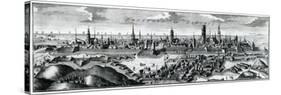 Panoramic View of Danzig (Gdansk), 18th Century-null-Stretched Canvas