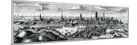 Panoramic View of Danzig (Gdansk), 18th Century-null-Mounted Giclee Print