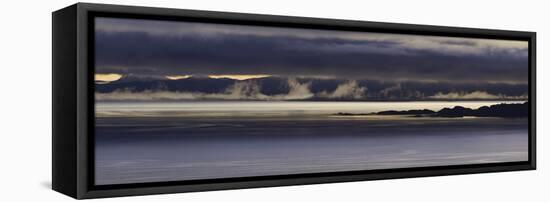 Panoramic View of Dawn Breaking across the Sound of Raasay and the Isle of Rona-John Woodworth-Framed Stretched Canvas