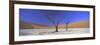 Panoramic View of Dead Trees and Orange Sand Dunes, Dead Vlei, Namib Desert, Namibia, Africa-Lee Frost-Framed Photographic Print