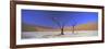 Panoramic View of Dead Trees and Orange Sand Dunes, Dead Vlei, Namib Desert, Namibia, Africa-Lee Frost-Framed Photographic Print
