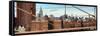 Panoramic View of Downtown Manhattan from the Brooklyn Bridge-Philippe Hugonnard-Framed Stretched Canvas