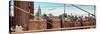 Panoramic View of Downtown Manhattan from the Brooklyn Bridge-Philippe Hugonnard-Stretched Canvas