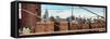 Panoramic View of Downtown Manhattan from the Brooklyn Bridge-Philippe Hugonnard-Framed Stretched Canvas