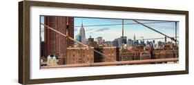 Panoramic View of Downtown Manhattan from the Brooklyn Bridge-Philippe Hugonnard-Framed Photographic Print