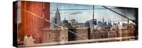 Panoramic View of Downtown Manhattan from the Brooklyn Bridge-Philippe Hugonnard-Stretched Canvas