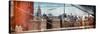 Panoramic View of Downtown Manhattan from the Brooklyn Bridge-Philippe Hugonnard-Stretched Canvas