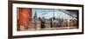 Panoramic View of Downtown Manhattan from the Brooklyn Bridge-Philippe Hugonnard-Framed Photographic Print