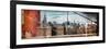 Panoramic View of Downtown Manhattan from the Brooklyn Bridge-Philippe Hugonnard-Framed Photographic Print