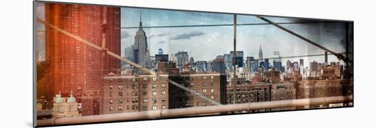 Panoramic View of Downtown Manhattan from the Brooklyn Bridge-Philippe Hugonnard-Mounted Photographic Print