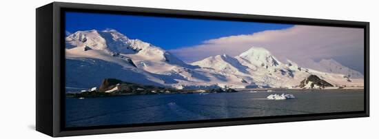 Panoramic View of Ecological Tourists in Inflatable Zodiac Boats-null-Framed Stretched Canvas
